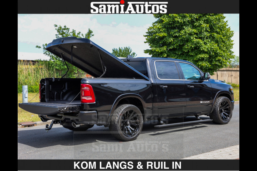 Dodge Ram LONGHORN BRUIN LEDER 5,7L V8 HEMI | VIRTUAL | HEAD UP | PANODAK | LUCHTVERING | BOM VOL | DC | 402 PK | CREW CAB | DUBBELE CABINE | 4X4 | 5 PERSOONS | GRIJSKENTEKEN | LIMITED