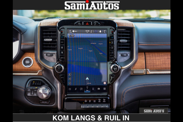 Dodge Ram LONGHORN BRUIN LEDER 5,7L V8 HEMI | VIRTUAL | HEAD UP | PANODAK | LUCHTVERING | BOM VOL | DC | 402 PK | CREW CAB | DUBBELE CABINE | 4X4 | 5 PERSOONS | GRIJSKENTEKEN | LIMITED