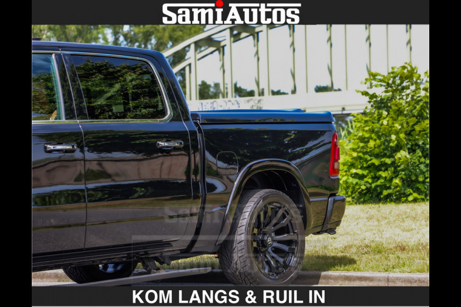 Dodge Ram LONGHORN BRUIN LEDER 5,7L V8 HEMI | VIRTUAL | HEAD UP | PANODAK | LUCHTVERING | BOM VOL | DC | 402 PK | CREW CAB | DUBBELE CABINE | 4X4 | 5 PERSOONS | GRIJSKENTEKEN | LIMITED