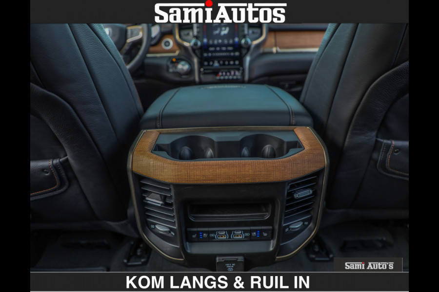 Dodge Ram LONGHORN BRUIN LEDER 5,7L V8 HEMI | VIRTUAL | HEAD UP | PANODAK | LUCHTVERING | BOM VOL | DC | 402 PK | CREW CAB | DUBBELE CABINE | 4X4 | 5 PERSOONS | GRIJSKENTEKEN | LIMITED