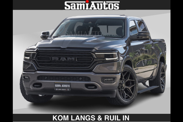 Dodge Ram LIMITED 5.7 V8 402PK | HUD | 4PL WHEELS | LUCHTVERING |OPEN UILAAT KLEP | BOM VOL | GRANITE CRYSTAL | DC | CREW CAB | DUBBELE CABINE | 5 PERSOONS GRIJSKENTEKEN | EERSTE EIGENAAR | TOP STAAT 44000 KM |