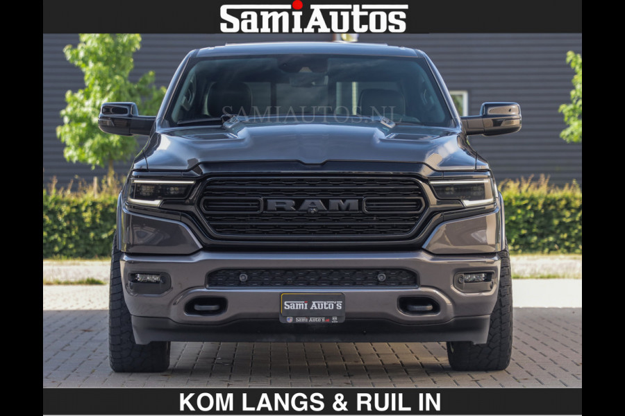 Dodge Ram LIMITED 5.7 V8 402PK | HUD | 4PL WHEELS | LUCHTVERING |OPEN UILAAT KLEP | BOM VOL | GRANITE CRYSTAL | DC | CREW CAB | DUBBELE CABINE | 5 PERSOONS GRIJSKENTEKEN | EERSTE EIGENAAR | TOP STAAT 44000 KM |