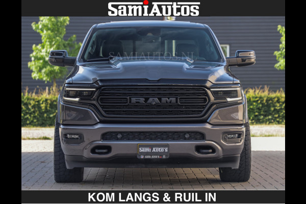 Dodge Ram LIMITED 5.7 V8 402PK | HUD | 4PL WHEELS | LUCHTVERING |OPEN UILAAT KLEP | BOM VOL | GRANITE CRYSTAL | DC | CREW CAB | DUBBELE CABINE | 5 PERSOONS GRIJSKENTEKEN | EERSTE EIGENAAR | TOP STAAT 44000 KM |