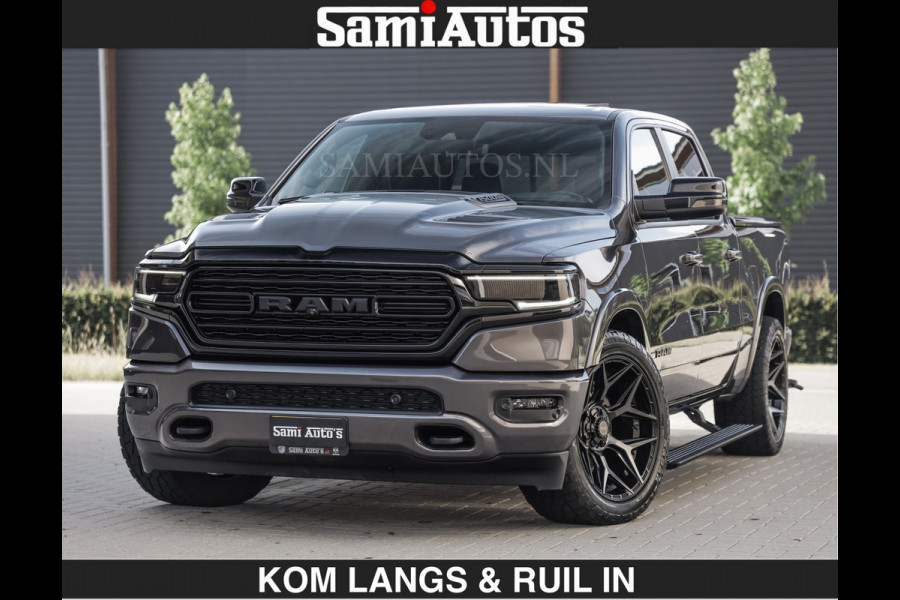 Dodge Ram LIMITED 5.7 V8 402PK | HUD | 4PL WHEELS | LUCHTVERING |OPEN UILAAT KLEP | BOM VOL | GRANITE CRYSTAL | DC | CREW CAB | DUBBELE CABINE | 5 PERSOONS GRIJSKENTEKEN | EERSTE EIGENAAR | TOP STAAT 44000 KM |