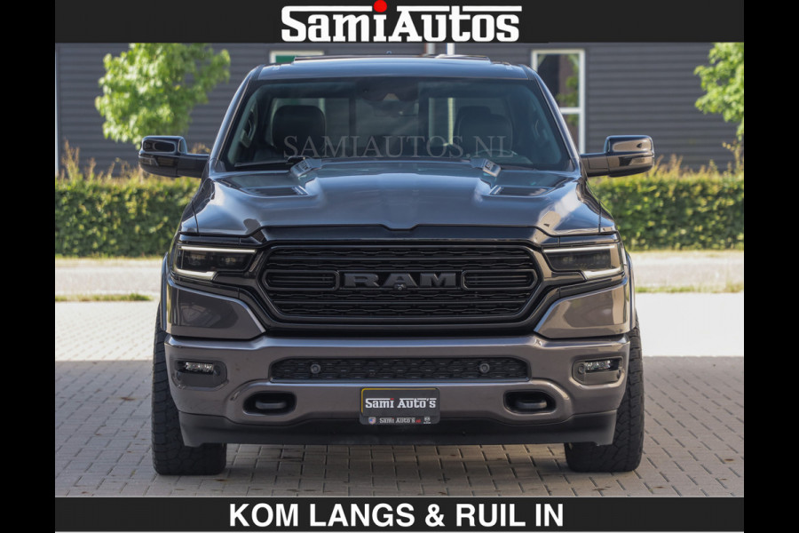 Dodge Ram LIMITED 5.7 V8 402PK | HUD | 4PL WHEELS | LUCHTVERING |OPEN UILAAT KLEP | BOM VOL | GRANITE CRYSTAL | DC | CREW CAB | DUBBELE CABINE | 5 PERSOONS GRIJSKENTEKEN | EERSTE EIGENAAR | TOP STAAT 44000 KM |