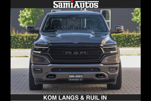 Dodge Ram LIMITED 5.7 V8 402PK | HUD | 4PL WHEELS | LUCHTVERING |OPEN UILAAT KLEP | BOM VOL | GRANITE CRYSTAL | DC | CREW CAB | DUBBELE CABINE | 5 PERSOONS GRIJSKENTEKEN | EERSTE EIGENAAR | TOP STAAT 44000 KM |