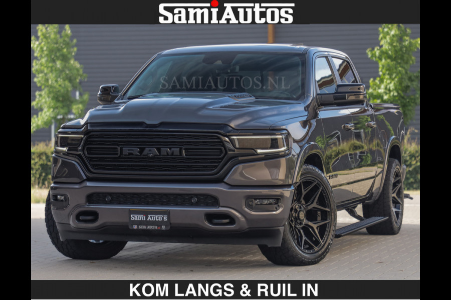 Dodge Ram LIMITED 5.7 V8 402PK | HUD | 4PL WHEELS | LUCHTVERING |OPEN UILAAT KLEP | BOM VOL | GRANITE CRYSTAL | DC | CREW CAB | DUBBELE CABINE | 5 PERSOONS GRIJSKENTEKEN | EERSTE EIGENAAR | TOP STAAT 44000 KM |