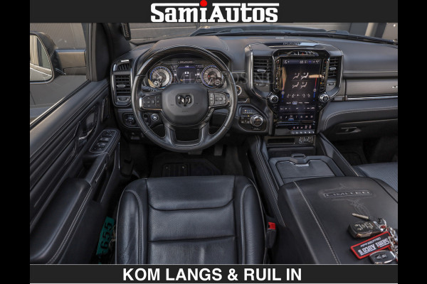 Dodge Ram LIMITED 5.7 V8 402PK | HUD | 4PL WHEELS | LUCHTVERING |OPEN UILAAT KLEP | BOM VOL | GRANITE CRYSTAL | DC | CREW CAB | DUBBELE CABINE | 5 PERSOONS GRIJSKENTEKEN | EERSTE EIGENAAR | TOP STAAT 44000 KM |