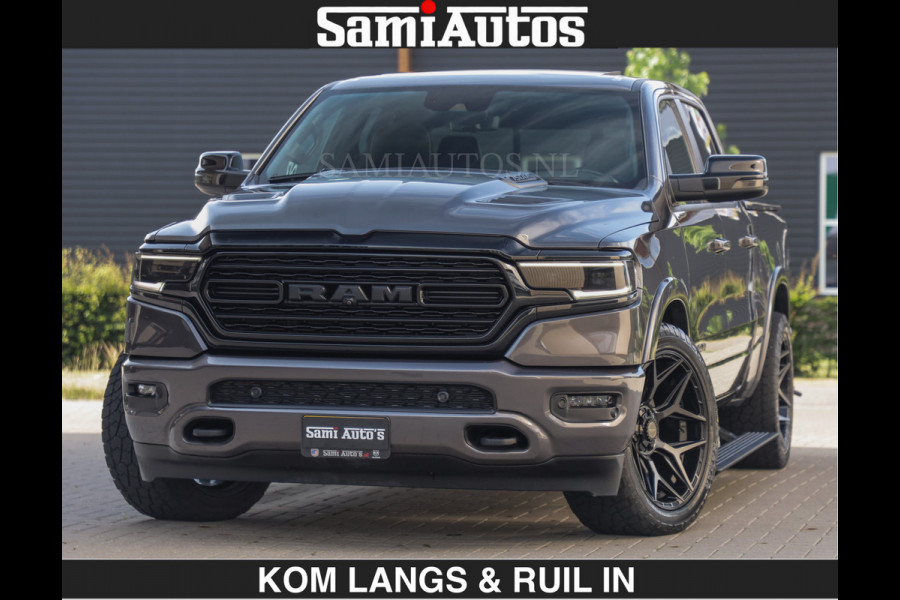 Dodge Ram LIMITED 5.7 V8 402PK | HUD | 4PL WHEELS | LUCHTVERING |OPEN UILAAT KLEP | BOM VOL | GRANITE CRYSTAL | DC | CREW CAB | DUBBELE CABINE | 5 PERSOONS GRIJSKENTEKEN | EERSTE EIGENAAR | TOP STAAT 44000 KM |