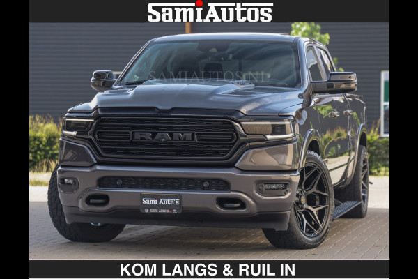 Dodge Ram LIMITED 5.7 V8 402PK | HUD | 4PL WHEELS | LUCHTVERING |OPEN UILAAT KLEP | BOM VOL | GRANITE CRYSTAL | DC | CREW CAB | DUBBELE CABINE | 5 PERSOONS GRIJSKENTEKEN | EERSTE EIGENAAR | TOP STAAT 44000 KM |