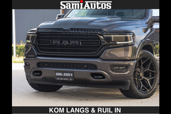 Dodge Ram LIMITED 5.7 V8 402PK | HUD | 4PL WHEELS | LUCHTVERING |OPEN UILAAT KLEP | BOM VOL | GRANITE CRYSTAL | DC | CREW CAB | DUBBELE CABINE | 5 PERSOONS GRIJSKENTEKEN | EERSTE EIGENAAR | TOP STAAT 44000 KM |