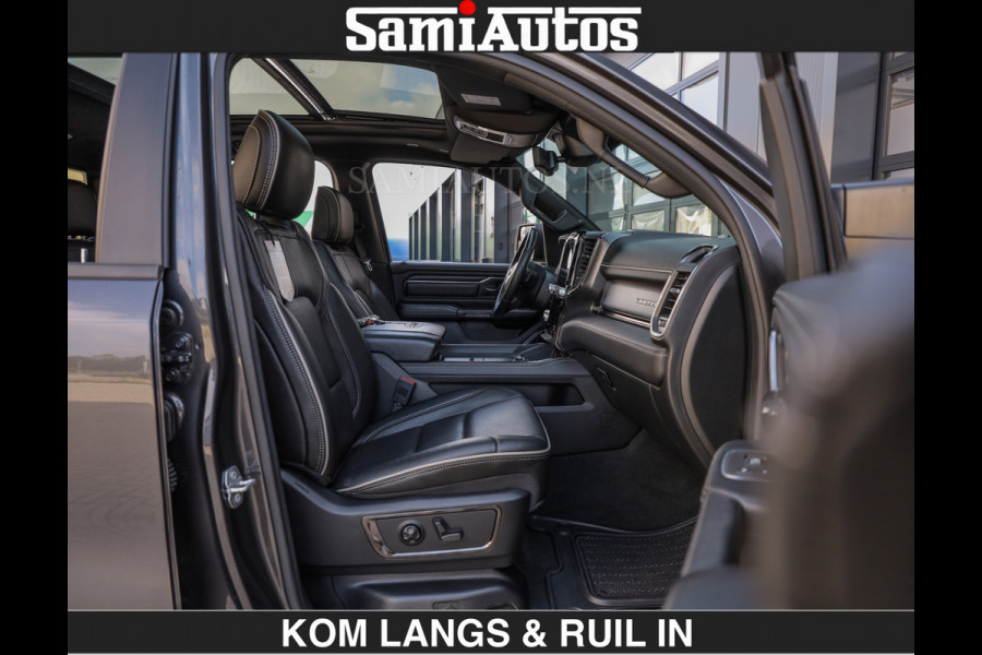 Dodge Ram LIMITED 5.7 V8 402PK | HUD | 4PL WHEELS | LUCHTVERING |OPEN UILAAT KLEP | BOM VOL | GRANITE CRYSTAL | DC | CREW CAB | DUBBELE CABINE | 5 PERSOONS GRIJSKENTEKEN | EERSTE EIGENAAR | TOP STAAT 44000 KM |
