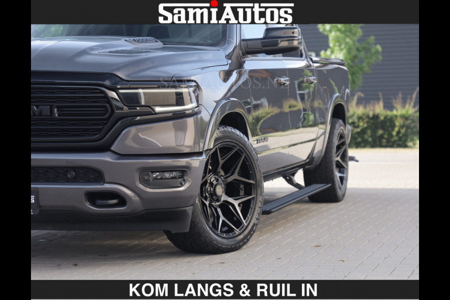 Dodge Ram LIMITED 5.7 V8 402PK | HUD | 4PL WHEELS | LUCHTVERING |OPEN UILAAT KLEP | BOM VOL | GRANITE CRYSTAL | DC | CREW CAB | DUBBELE CABINE | 5 PERSOONS GRIJSKENTEKEN | EERSTE EIGENAAR | TOP STAAT 44000 KM |