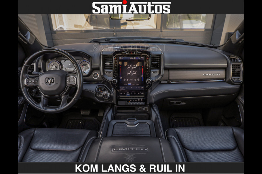 Dodge Ram LIMITED 5.7 V8 402PK | HUD | 4PL WHEELS | LUCHTVERING |OPEN UILAAT KLEP | BOM VOL | GRANITE CRYSTAL | DC | CREW CAB | DUBBELE CABINE | 5 PERSOONS GRIJSKENTEKEN | EERSTE EIGENAAR | TOP STAAT 44000 KM |