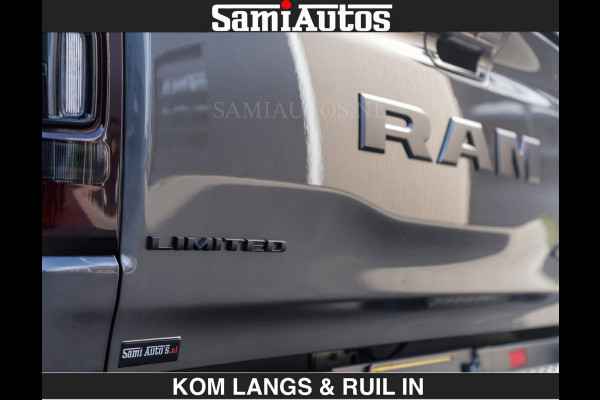 Dodge Ram LIMITED 5.7 V8 402PK | HUD | 4PL WHEELS | LUCHTVERING |OPEN UILAAT KLEP | BOM VOL | GRANITE CRYSTAL | DC | CREW CAB | DUBBELE CABINE | 5 PERSOONS GRIJSKENTEKEN | EERSTE EIGENAAR | TOP STAAT 44000 KM |