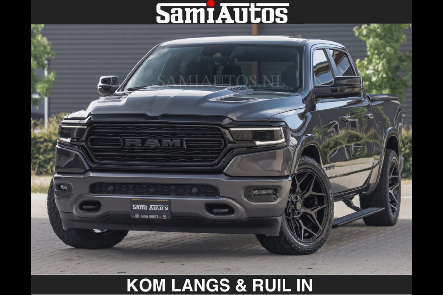 Dodge Ram LIMITED 5.7 V8 402PK | HUD | 4PL WHEELS | LUCHTVERING |OPEN UILAAT KLEP | BOM VOL | GRANITE CRYSTAL | DC | CREW CAB | DUBBELE CABINE | 5 PERSOONS GRIJSKENTEKEN | EERSTE EIGENAAR | TOP STAAT 44000 KM |