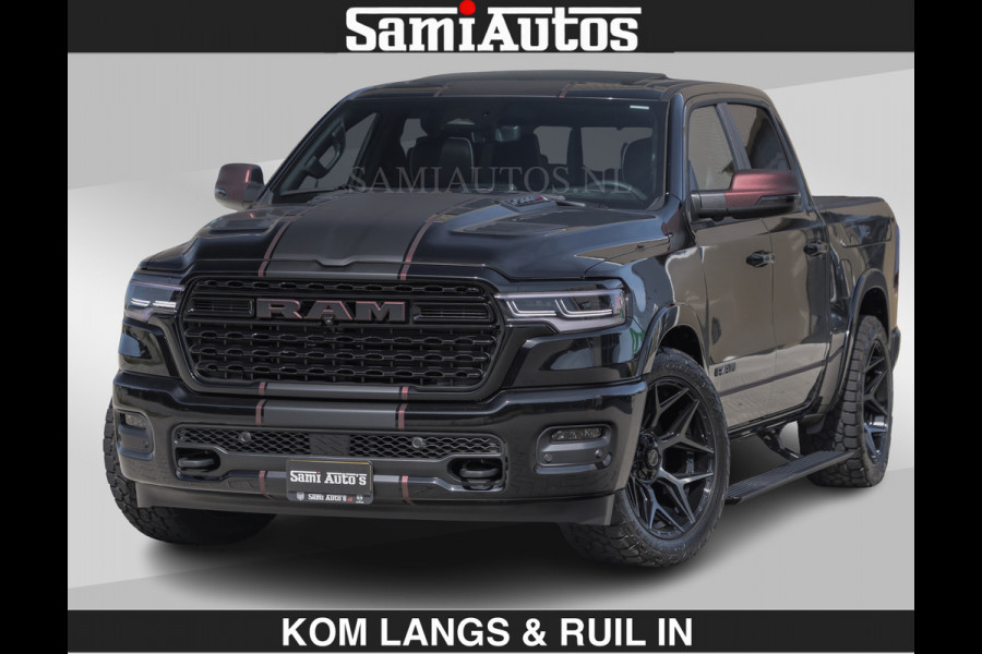 Dodge Ram Limited 540 PK | HUD | LUCHTVERING | MASSAGE | PASSAGIERSSCHERM | De Meest Luxe en Volle Pick-Up in zijn Klasse | Comfortabele Dubbele Cabine met Royale 5 Zitplaatsen | BPM vrij | Nu Leverbaar uit Voorraad | Voorraad Nr 2335 - 5153 | De specialist in Amerikaanse pick‑ups in Nederland en Europa.