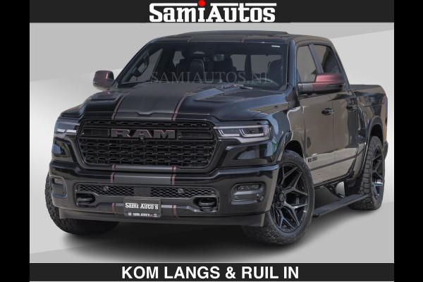 Dodge Ram Limited 540 PK | HUD | LUCHTVERING | MASSAGE | PASSAGIERSSCHERM | De Meest Luxe en Volle Pick-Up in zijn Klasse | Comfortabele Dubbele Cabine met Royale 5 Zitplaatsen | BPM vrij | Nu Leverbaar uit Voorraad | Voorraad Nr 2335 - 5153 | De specialist in Amerikaanse pick‑ups in Nederland en Europa.