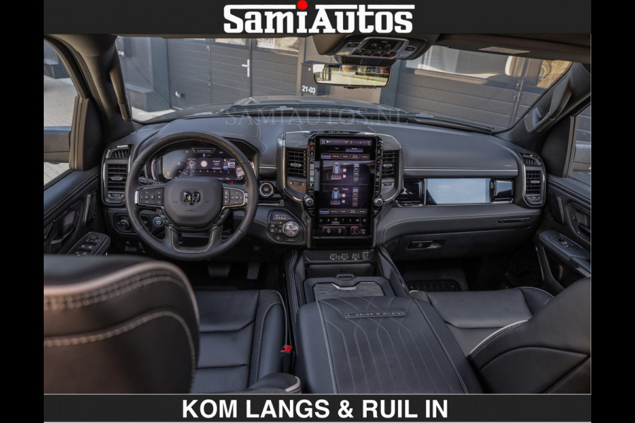 Dodge Ram Limited 540 PK | HUD | LUCHTVERING | MASSAGE | PASSAGIERSSCHERM | De Meest Luxe en Volle Pick-Up in zijn Klasse | Comfortabele Dubbele Cabine met Royale 5 Zitplaatsen | BPM vrij | Nu Leverbaar uit Voorraad | Voorraad Nr 2335 - 5153 | De specialist in Amerikaanse pick‑ups in Nederland en Europa.