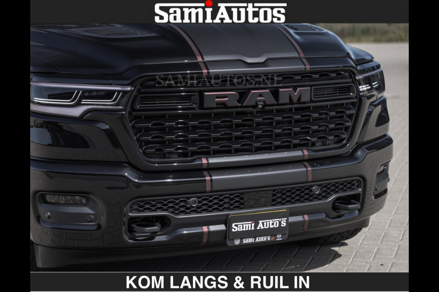 Dodge Ram Limited 540 PK | HUD | LUCHTVERING | MASSAGE | PASSAGIERSSCHERM | De Meest Luxe en Volle Pick-Up in zijn Klasse | Comfortabele Dubbele Cabine met Royale 5 Zitplaatsen | BPM vrij | Nu Leverbaar uit Voorraad | Voorraad Nr 2335 - 5153 | De specialist in Amerikaanse pick‑ups in Nederland en Europa.