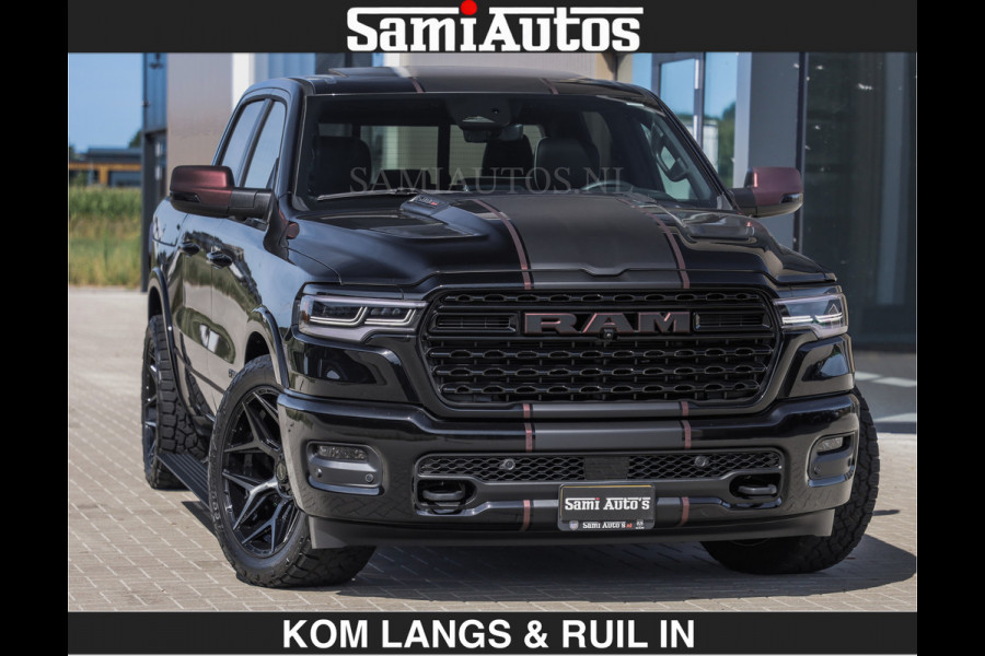 Dodge Ram Limited 540 PK | HUD | LUCHTVERING | MASSAGE | PASSAGIERSSCHERM | De Meest Luxe en Volle Pick-Up in zijn Klasse | Comfortabele Dubbele Cabine met Royale 5 Zitplaatsen | BPM vrij | Nu Leverbaar uit Voorraad | Voorraad Nr 2335 - 5153 | De specialist in Amerikaanse pick‑ups in Nederland en Europa.