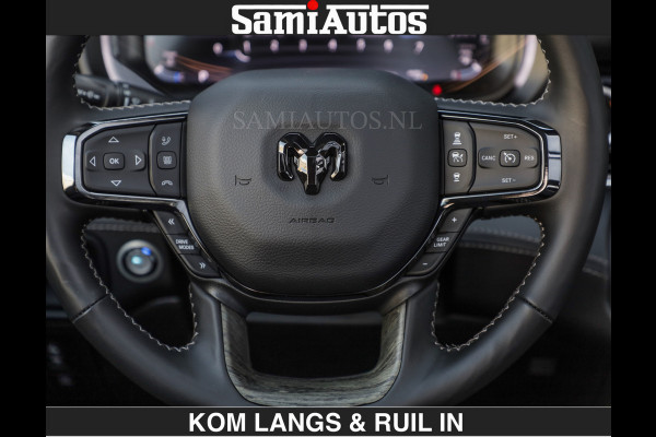 Dodge Ram Limited 540 PK | HUD | LUCHTVERING | MASSAGE | PASSAGIERSSCHERM | De Meest Luxe en Volle Pick-Up in zijn Klasse | Comfortabele Dubbele Cabine met Royale 5 Zitplaatsen | BPM vrij | Nu Leverbaar uit Voorraad | Voorraad Nr 2335 - 5153 | De specialist in Amerikaanse pick‑ups in Nederland en Europa.