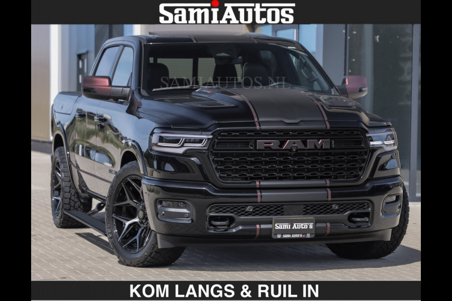 Dodge Ram Limited 540 PK | HUD | LUCHTVERING | MASSAGE | PASSAGIERSSCHERM | De Meest Luxe en Volle Pick-Up in zijn Klasse | Comfortabele Dubbele Cabine met Royale 5 Zitplaatsen | BPM vrij | Nu Leverbaar uit Voorraad | Voorraad Nr 2335 - 5153 | De specialist in Amerikaanse pick‑ups in Nederland en Europa.