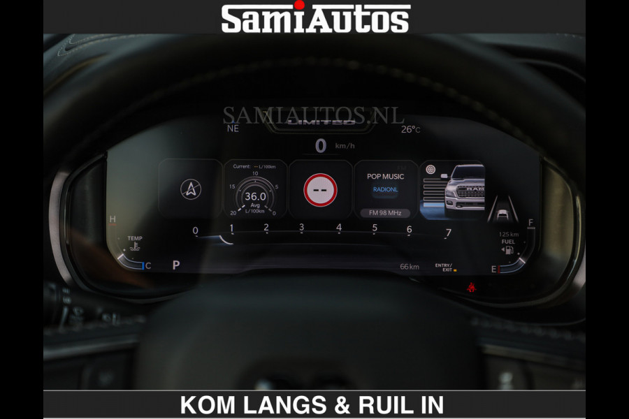 Dodge Ram Limited 540 PK | HUD | LUCHTVERING | MASSAGE | PASSAGIERSSCHERM | De Meest Luxe en Volle Pick-Up in zijn Klasse | Comfortabele Dubbele Cabine met Royale 5 Zitplaatsen | BPM vrij | Nu Leverbaar uit Voorraad | Voorraad Nr 2335 - 5153 | De specialist in Amerikaanse pick‑ups in Nederland en Europa.