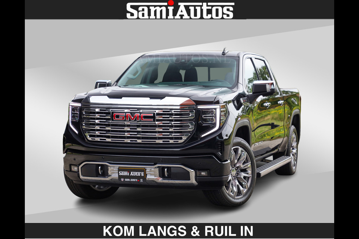 GMC Sierra DENALI | All-In Prijs | 6,2 V8 Full Option | De Meest Luxe Pick-Up in zijn Klasse | Comfortabele Dubbele Cabine met Royale 5 Zitplaatsen | BPM vrij | Nu Leverbaar uit Voorraad | Voorraad Nr 2232 | De specialist in Amerikaanse pick‑ups in Nederland en Europa.