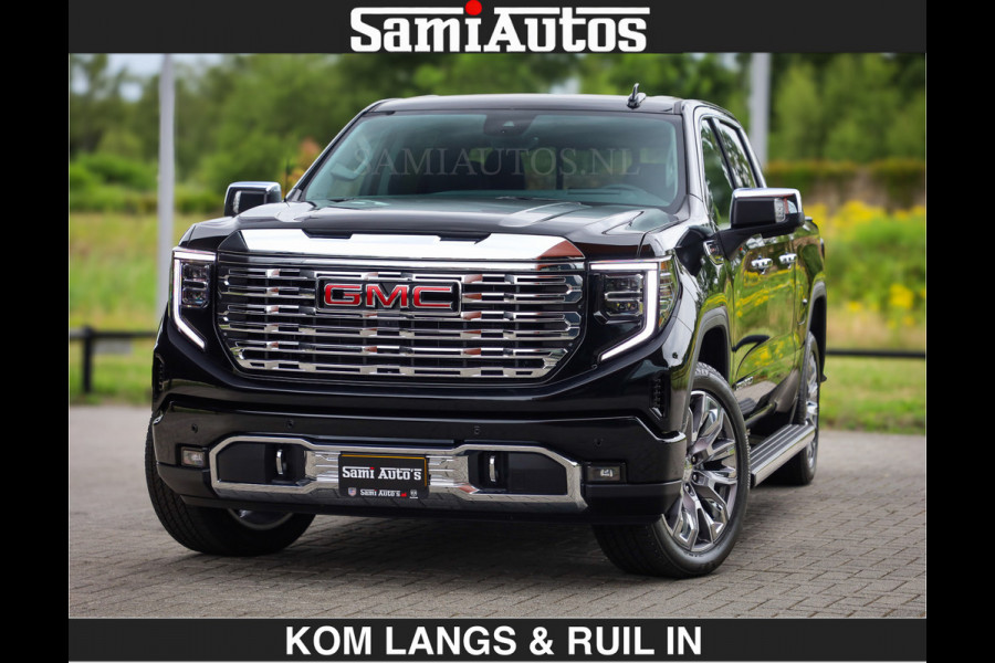 GMC Sierra DENALI | All-In Prijs | 6,2 V8 Full Option | De Meest Luxe Pick-Up in zijn Klasse | Comfortabele Dubbele Cabine met Royale 5 Zitplaatsen | BPM vrij | Nu Leverbaar uit Voorraad | Voorraad Nr 2232 | De specialist in Amerikaanse pick‑ups in Nederland en Europa.