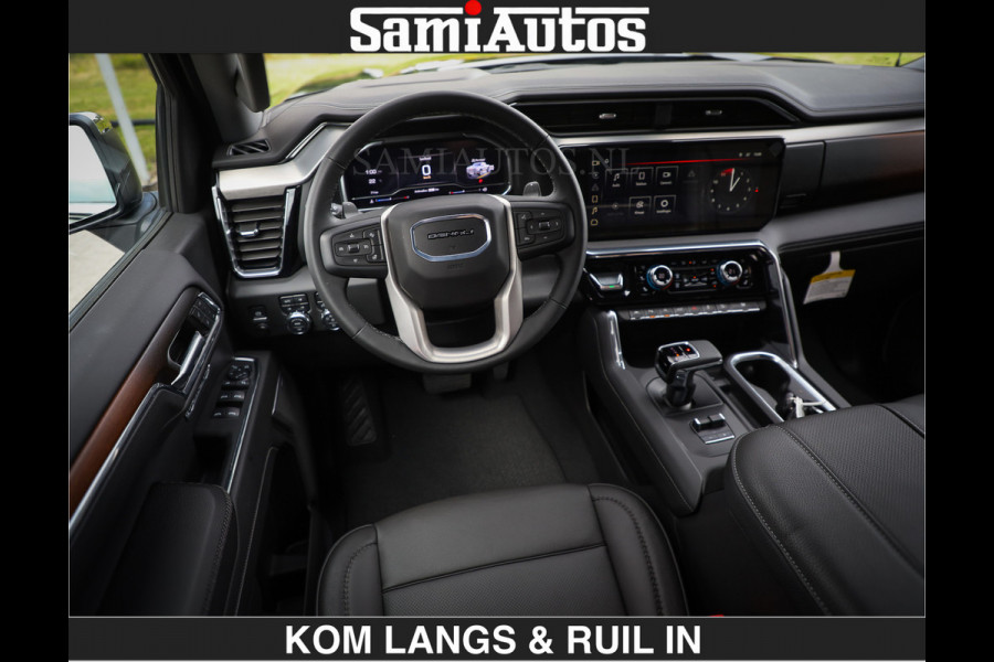 GMC Sierra DENALI | All-In Prijs | 6,2 V8 Full Option | De Meest Luxe Pick-Up in zijn Klasse | Comfortabele Dubbele Cabine met Royale 5 Zitplaatsen | BPM vrij | Nu Leverbaar uit Voorraad | Voorraad Nr 2232 | De specialist in Amerikaanse pick‑ups in Nederland en Europa.