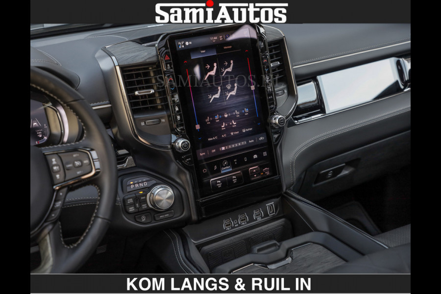 Dodge Ram Limited Night H.O 540HP 706Nm | Massage + Full Option | De Meest Luxe en Volle Pick-Up in zijn Klasse | Comfortabele Dubbele Cabine met Royale 5 Zitplaatsen | BPM vrij | Nu Leverbaar uit Voorraad | Voorraad Nr 2356 - 0990 | De specialist in Amerikaanse pick‑ups in Nederland en Europa.