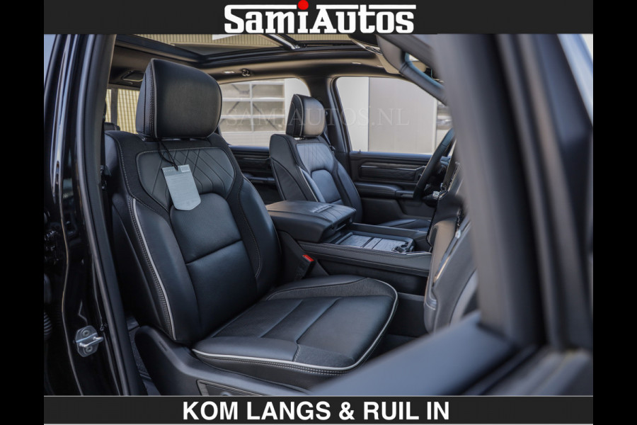 Dodge Ram Limited Night H.O 540HP 706Nm | Massage + Full Option | De Meest Luxe en Volle Pick-Up in zijn Klasse | Comfortabele Dubbele Cabine met Royale 5 Zitplaatsen | BPM vrij | Nu Leverbaar uit Voorraad | Voorraad Nr 2356 - 0990 | De specialist in Amerikaanse pick‑ups in Nederland en Europa.
