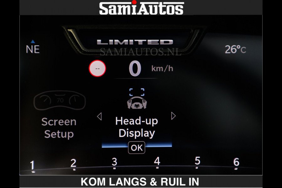 Dodge Ram Limited Night H.O 540HP 706Nm | Massage + Full Option | De Meest Luxe en Volle Pick-Up in zijn Klasse | Comfortabele Dubbele Cabine met Royale 5 Zitplaatsen | BPM vrij | Nu Leverbaar uit Voorraad | Voorraad Nr 2356 - 0990 | De specialist in Amerikaanse pick‑ups in Nederland en Europa.