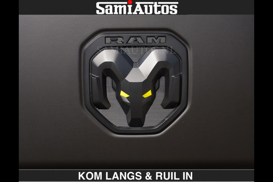 Dodge Ram Limited Night H.O 540HP 706Nm | Massage + Full Option | De Meest Luxe en Volle Pick-Up in zijn Klasse | Comfortabele Dubbele Cabine met Royale 5 Zitplaatsen | BPM vrij | Nu Leverbaar uit Voorraad | Voorraad Nr 2356 - 0990 | De specialist in Amerikaanse pick‑ups in Nederland en Europa.