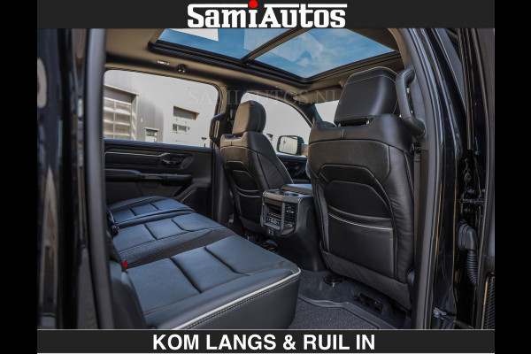 Dodge Ram Limited Night H.O 540HP 706Nm | Massage + Full Option | De Meest Luxe en Volle Pick-Up in zijn Klasse | Comfortabele Dubbele Cabine met Royale 5 Zitplaatsen | BPM vrij | Nu Leverbaar uit Voorraad | Voorraad Nr 2356 - 0990 | De specialist in Amerikaanse pick‑ups in Nederland en Europa.