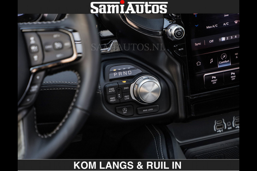 Dodge Ram Limited Night H.O 540HP 706Nm | Massage + Full Option | De Meest Luxe en Volle Pick-Up in zijn Klasse | Comfortabele Dubbele Cabine met Royale 5 Zitplaatsen | BPM vrij | Nu Leverbaar uit Voorraad | Voorraad Nr 2356 - 0990 | De specialist in Amerikaanse pick‑ups in Nederland en Europa.