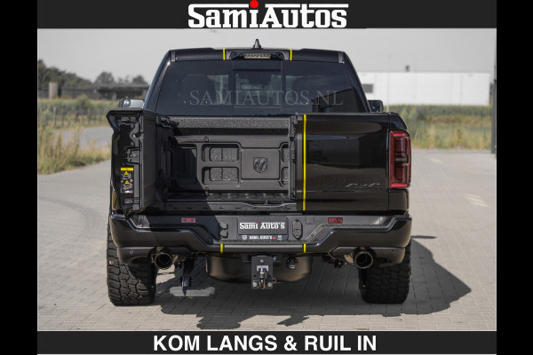 Dodge Ram Limited Night H.O 540HP 706Nm | Massage + Full Option | De Meest Luxe en Volle Pick-Up in zijn Klasse | Comfortabele Dubbele Cabine met Royale 5 Zitplaatsen | BPM vrij | Nu Leverbaar uit Voorraad | Voorraad Nr 2356 - 0990 | De specialist in Amerikaanse pick‑ups in Nederland en Europa.