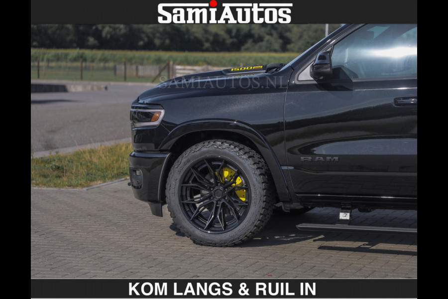 Dodge Ram Limited Night H.O 540HP 706Nm | Massage + Full Option | De Meest Luxe en Volle Pick-Up in zijn Klasse | Comfortabele Dubbele Cabine met Royale 5 Zitplaatsen | BPM vrij | Nu Leverbaar uit Voorraad | Voorraad Nr 2356 - 0990 | De specialist in Amerikaanse pick‑ups in Nederland en Europa.