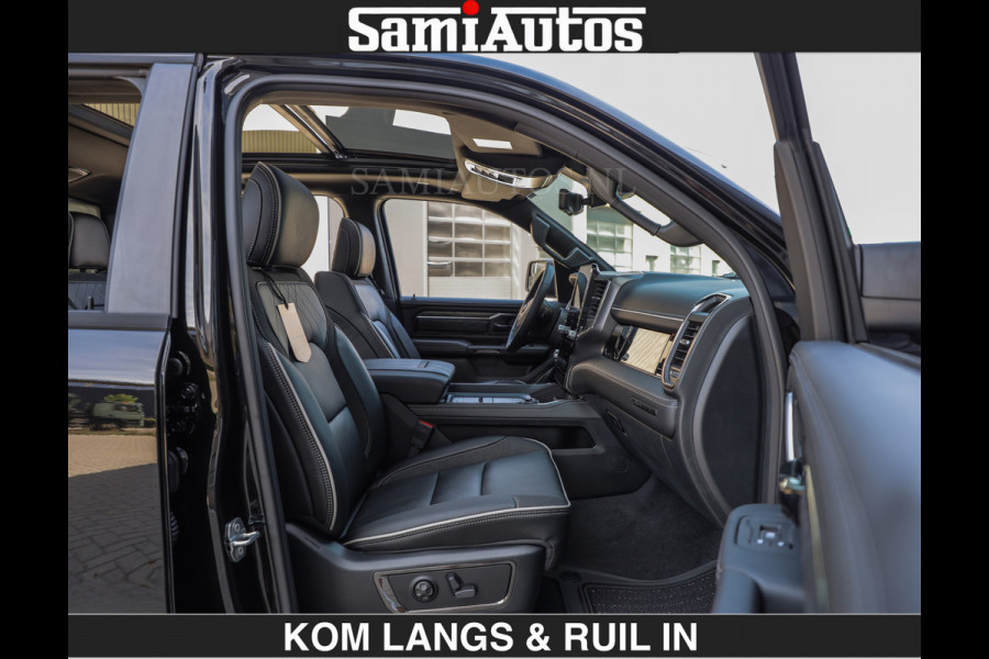 Dodge Ram Limited Night H.O 540HP 706Nm | Massage + Full Option | De Meest Luxe en Volle Pick-Up in zijn Klasse | Comfortabele Dubbele Cabine met Royale 5 Zitplaatsen | BPM vrij | Nu Leverbaar uit Voorraad | Voorraad Nr 2356 - 0990 | De specialist in Amerikaanse pick‑ups in Nederland en Europa.