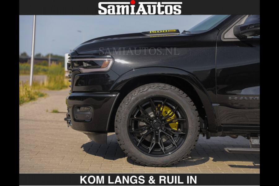 Dodge Ram Limited Night H.O 540HP 706Nm | Massage + Full Option | De Meest Luxe en Volle Pick-Up in zijn Klasse | Comfortabele Dubbele Cabine met Royale 5 Zitplaatsen | BPM vrij | Nu Leverbaar uit Voorraad | Voorraad Nr 2356 - 0990 | De specialist in Amerikaanse pick‑ups in Nederland en Europa.
