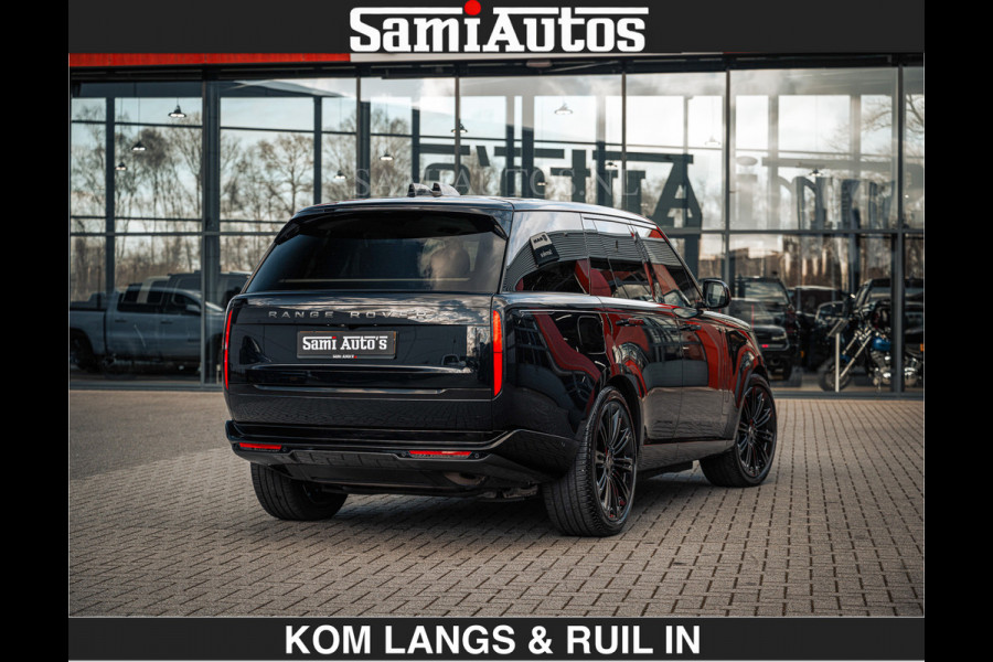 Land Rover Range Rover P550e 551 PK GARANTIE TOT 14-03-2029 | ACHTERAS BESTURING | SOFT CLOSE | HEAD-UP | FACELIFT MODEL | 23 INCH VELGEN | PANORAMADAK | STUURVERWARMING | STOEL KOELING | Incl btw | Fabrieksgarantie tot 14-03-2029 – Geniet van gemoedsrust met uitgebreide dekking tot deze datum.