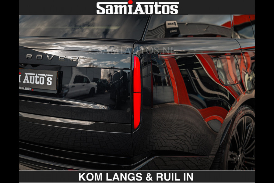 Land Rover Range Rover P550e 551 PK GARANTIE TOT 14-03-2029 | ACHTERAS BESTURING | SOFT CLOSE | HEAD-UP | FACELIFT MODEL | 23 INCH VELGEN | PANORAMADAK | STUURVERWARMING | STOEL KOELING | Incl btw | Fabrieksgarantie tot 14-03-2029 – Geniet van gemoedsrust met uitgebreide dekking tot deze datum.