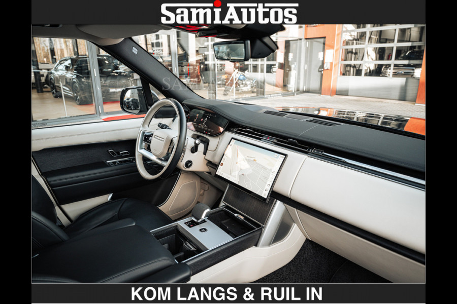 Land Rover Range Rover P550e 551 PK GARANTIE TOT 14-03-2029 | ACHTERAS BESTURING | SOFT CLOSE | HEAD-UP | FACELIFT MODEL | 23 INCH VELGEN | PANORAMADAK | STUURVERWARMING | STOEL KOELING | Incl btw | Fabrieksgarantie tot 14-03-2029 – Geniet van gemoedsrust met uitgebreide dekking tot deze datum.