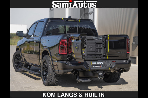 Dodge Ram Limited Night H.O 540HP 706Nm | Massage + Full Option | De Meest Luxe en Volle Pick-Up in zijn Klasse | Comfortabele Dubbele Cabine met Royale 5 Zitplaatsen | BPM vrij | Nu Leverbaar uit Voorraad | Voorraad Nr 2356 - 0990 | De specialist in Amerikaanse pick‑ups in Nederland en Europa.