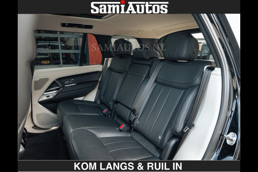 Land Rover Range Rover P550e 551 PK GARANTIE TOT 14-03-2029 | ACHTERAS BESTURING | SOFT CLOSE | HEAD-UP | FACELIFT MODEL | 23 INCH VELGEN | PANORAMADAK | STUURVERWARMING | STOEL KOELING | Incl btw | Fabrieksgarantie tot 14-03-2029 – Geniet van gemoedsrust met uitgebreide dekking tot deze datum.