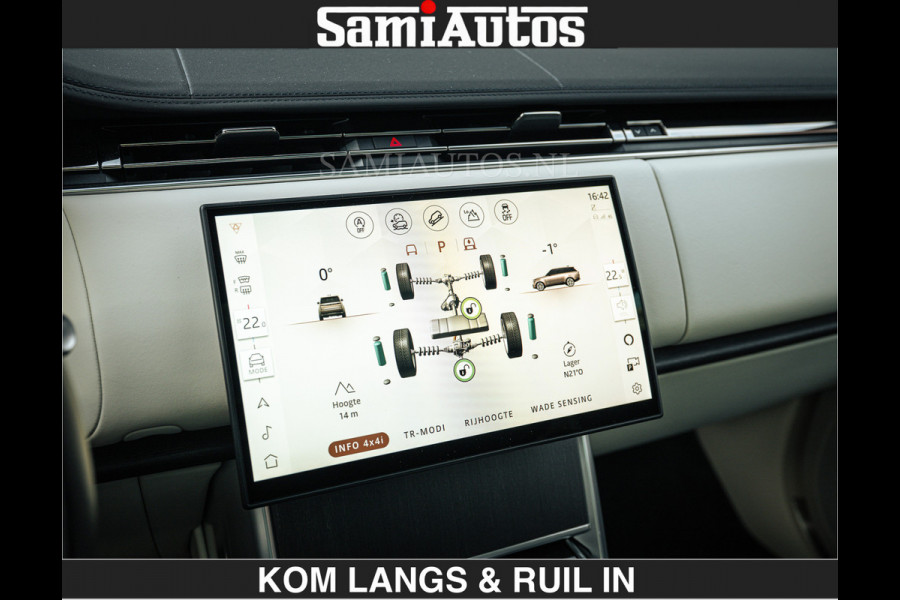 Land Rover Range Rover P550e 551 PK GARANTIE TOT 14-03-2029 | ACHTERAS BESTURING | SOFT CLOSE | HEAD-UP | FACELIFT MODEL | 23 INCH VELGEN | PANORAMADAK | STUURVERWARMING | STOEL KOELING | Incl btw | Fabrieksgarantie tot 14-03-2029 – Geniet van gemoedsrust met uitgebreide dekking tot deze datum.