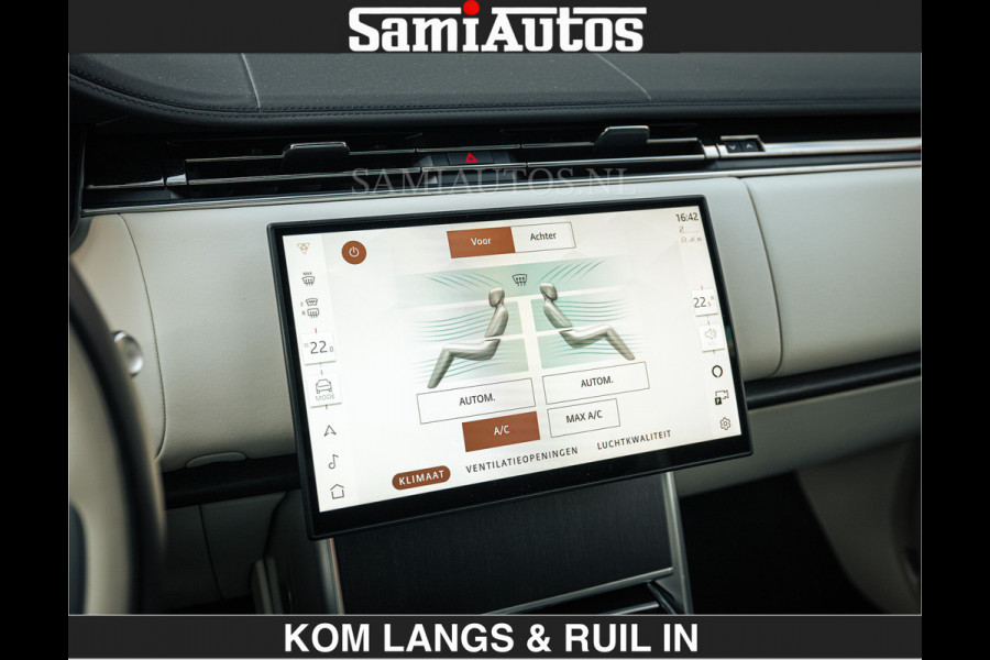 Land Rover Range Rover P550e 551 PK GARANTIE TOT 14-03-2029 | ACHTERAS BESTURING | SOFT CLOSE | HEAD-UP | FACELIFT MODEL | 23 INCH VELGEN | PANORAMADAK | STUURVERWARMING | STOEL KOELING | Incl btw | Fabrieksgarantie tot 14-03-2029 – Geniet van gemoedsrust met uitgebreide dekking tot deze datum.