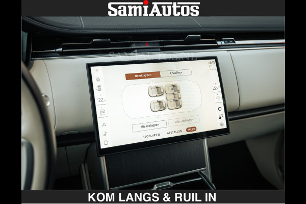 Land Rover Range Rover P550e 551 PK GARANTIE TOT 14-03-2029 | ACHTERAS BESTURING | SOFT CLOSE | HEAD-UP | FACELIFT MODEL | 23 INCH VELGEN | PANORAMADAK | STUURVERWARMING | STOEL KOELING | Incl btw | Fabrieksgarantie tot 14-03-2029 – Geniet van gemoedsrust met uitgebreide dekking tot deze datum.