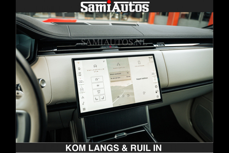 Land Rover Range Rover P550e 551 PK GARANTIE TOT 14-03-2029 | ACHTERAS BESTURING | SOFT CLOSE | HEAD-UP | FACELIFT MODEL | 23 INCH VELGEN | PANORAMADAK | STUURVERWARMING | STOEL KOELING | Incl btw | Fabrieksgarantie tot 14-03-2029 – Geniet van gemoedsrust met uitgebreide dekking tot deze datum.